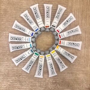 Golden Heavy Body Acrylic Paint Set – 16 Tubes – 2 oz Each – Artist Quality– NEW